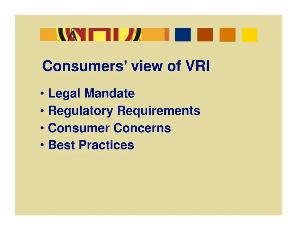 consumers view of vri