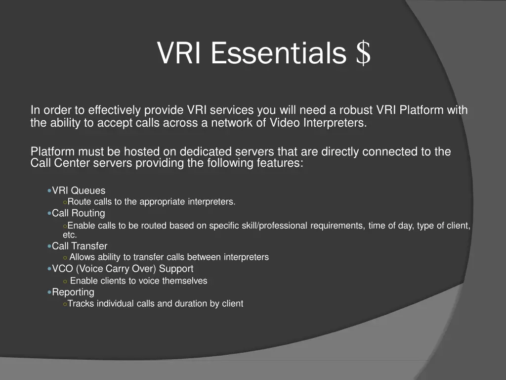 vri essentials