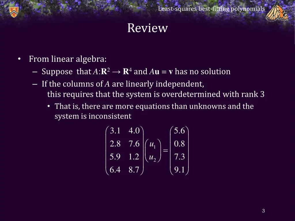 least squares best fitting polynomials 1