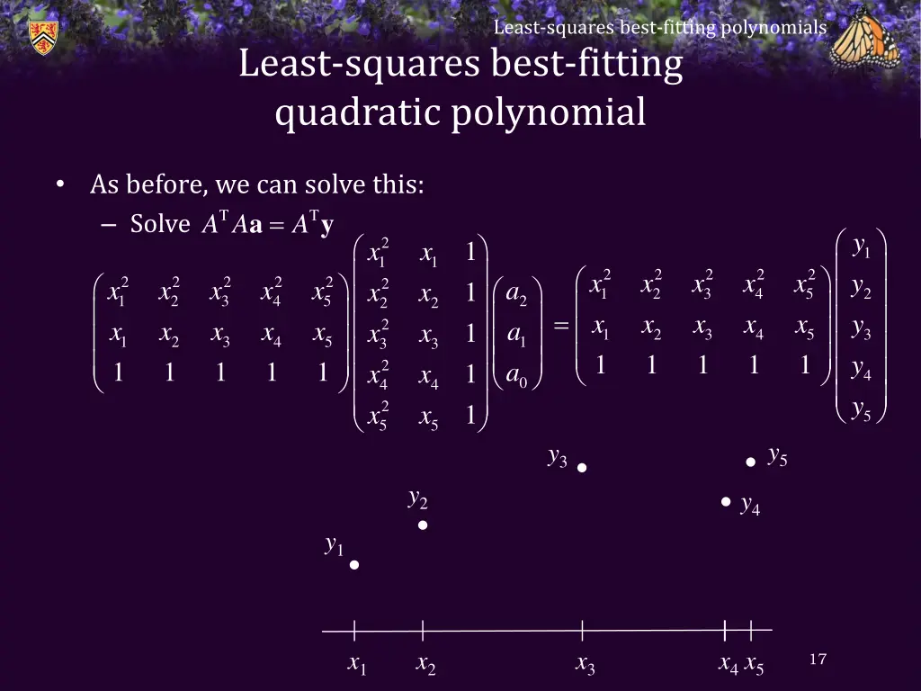 least squares best fitting polynomials 15
