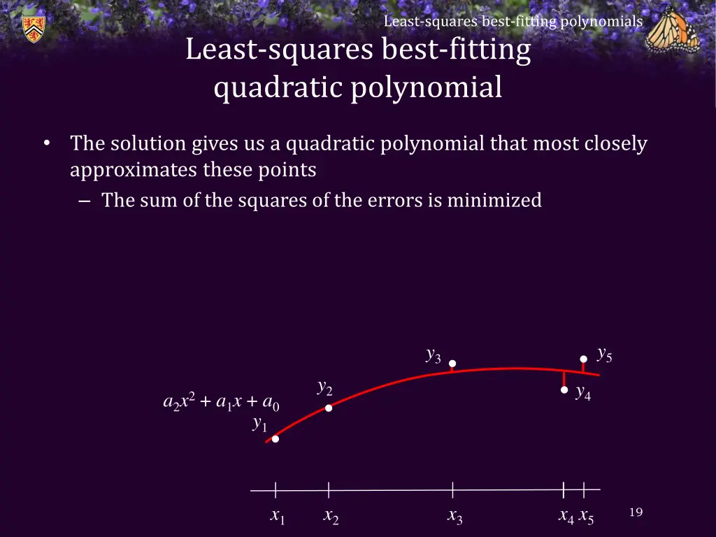 least squares best fitting polynomials 17