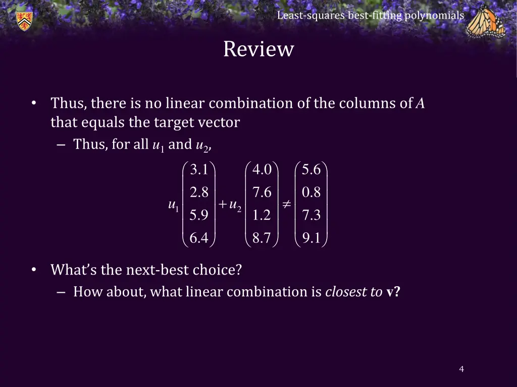 least squares best fitting polynomials 2