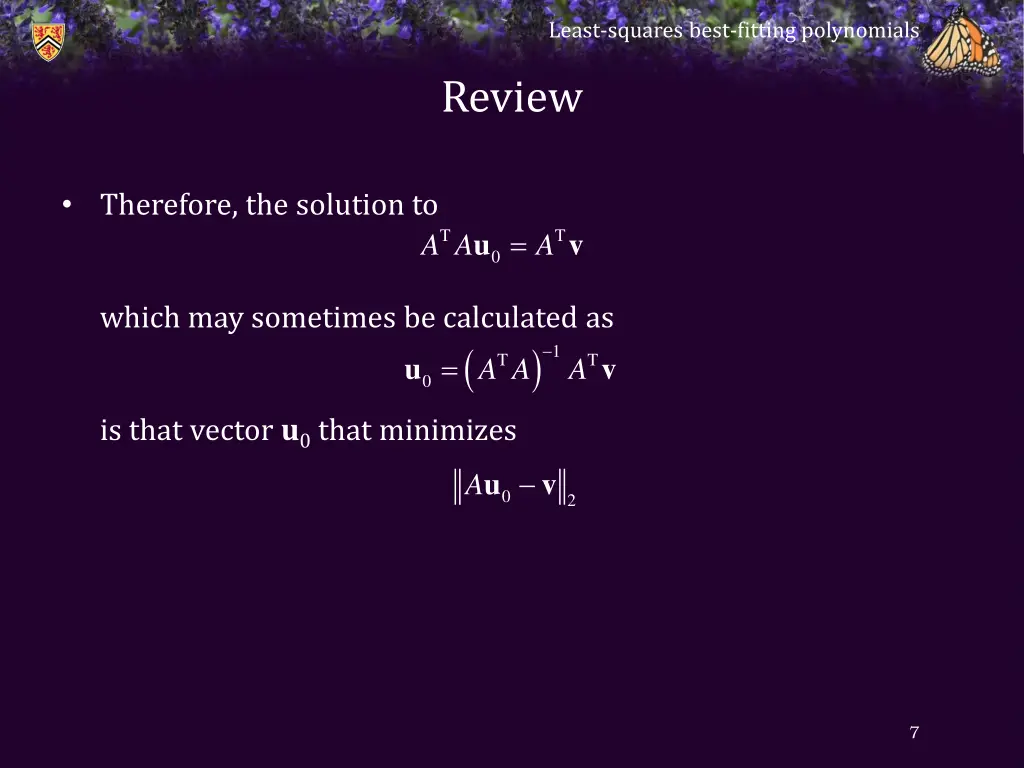 least squares best fitting polynomials 5