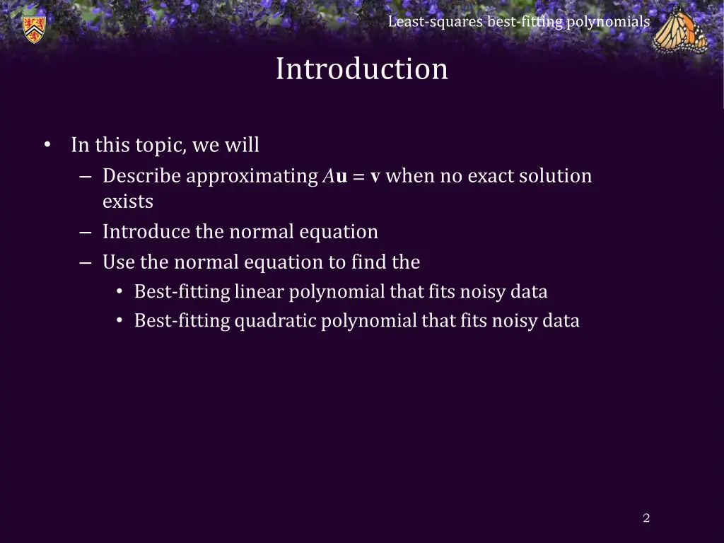 least squares best fitting polynomials