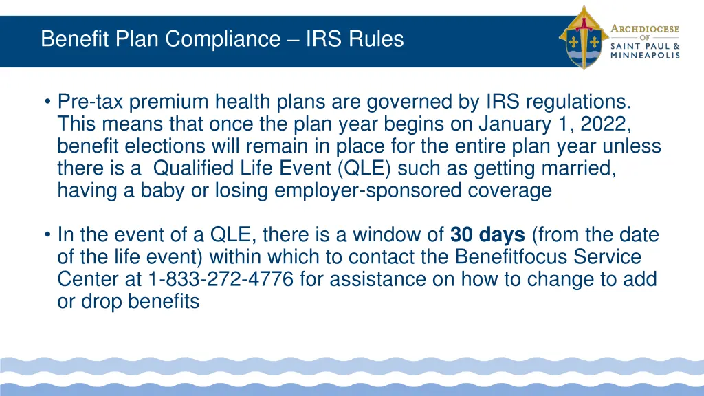 benefit plan compliance irs rules