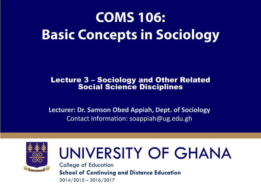lecture 3 sociology and other related social