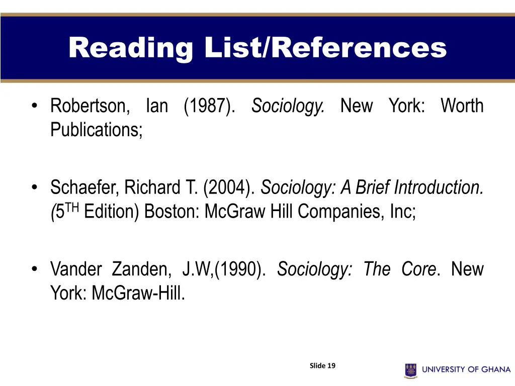 reading list references