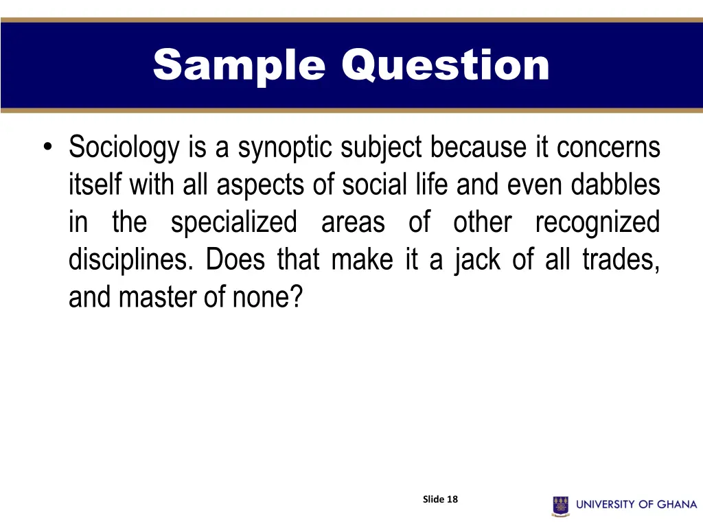 sample question