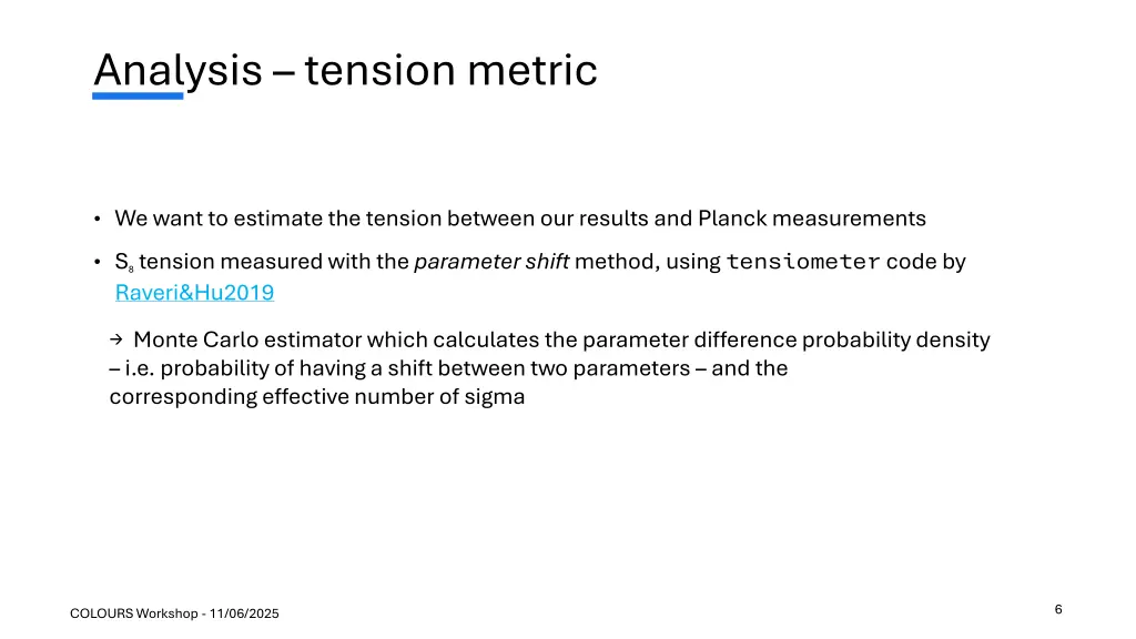 analysis tension metric