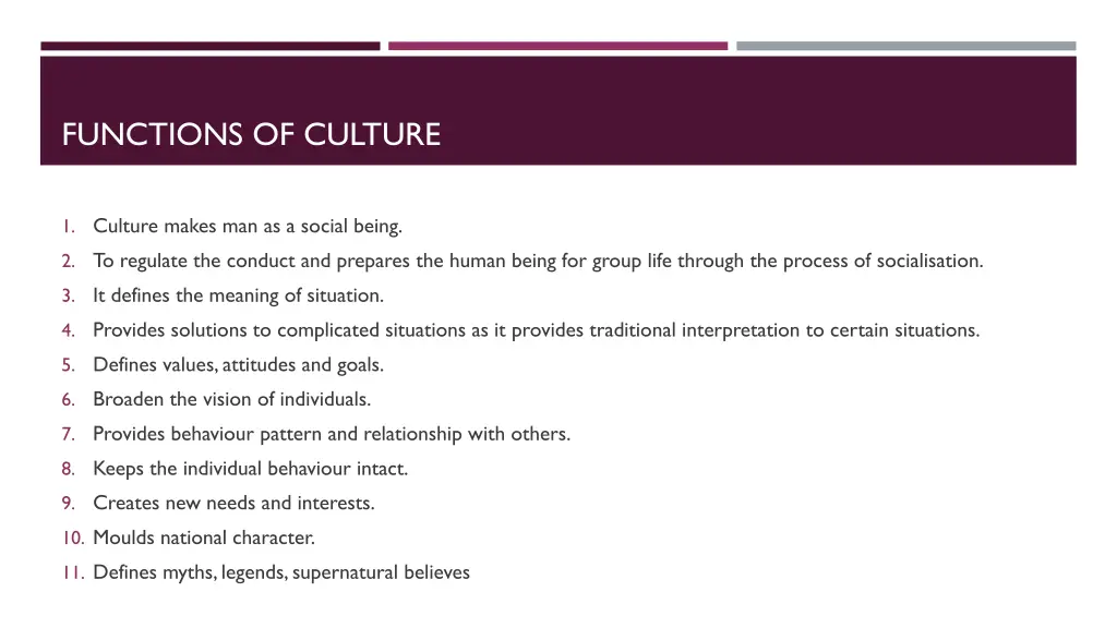 functions of culture