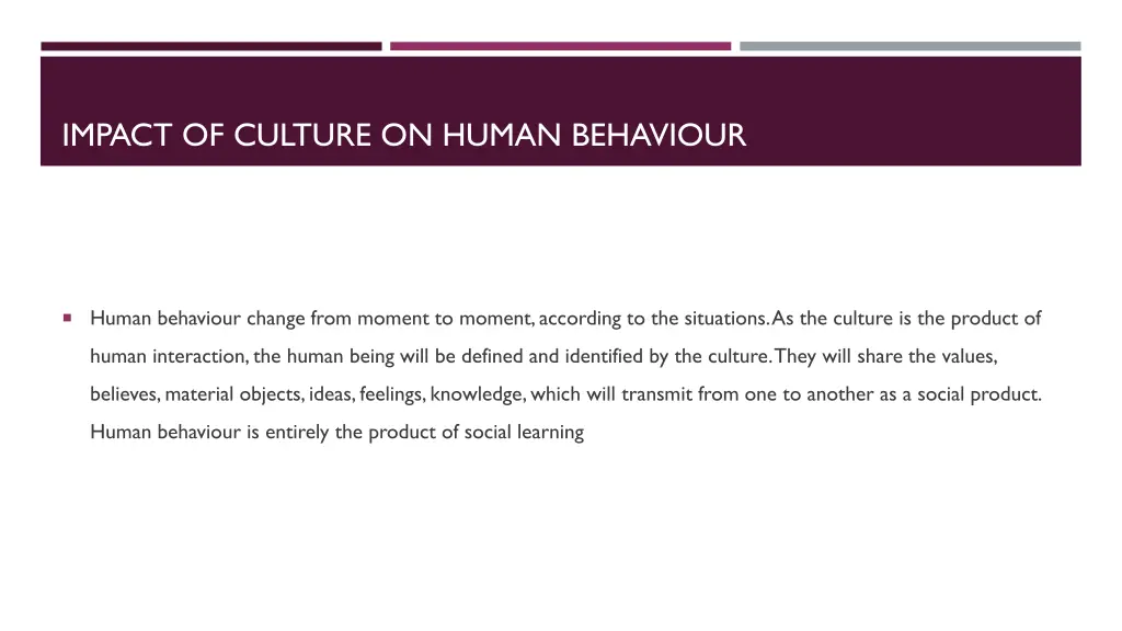 impact of culture on human behaviour
