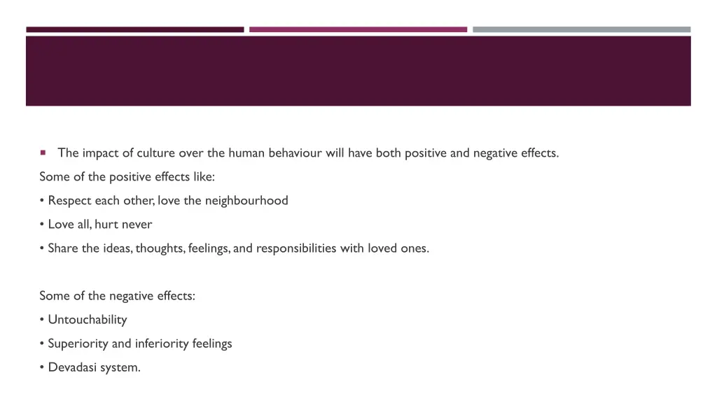 the impact of culture over the human behaviour