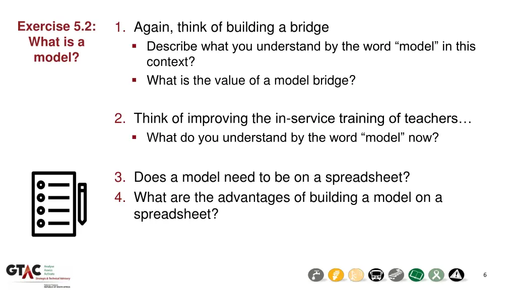 1 again think of building a bridge describe what