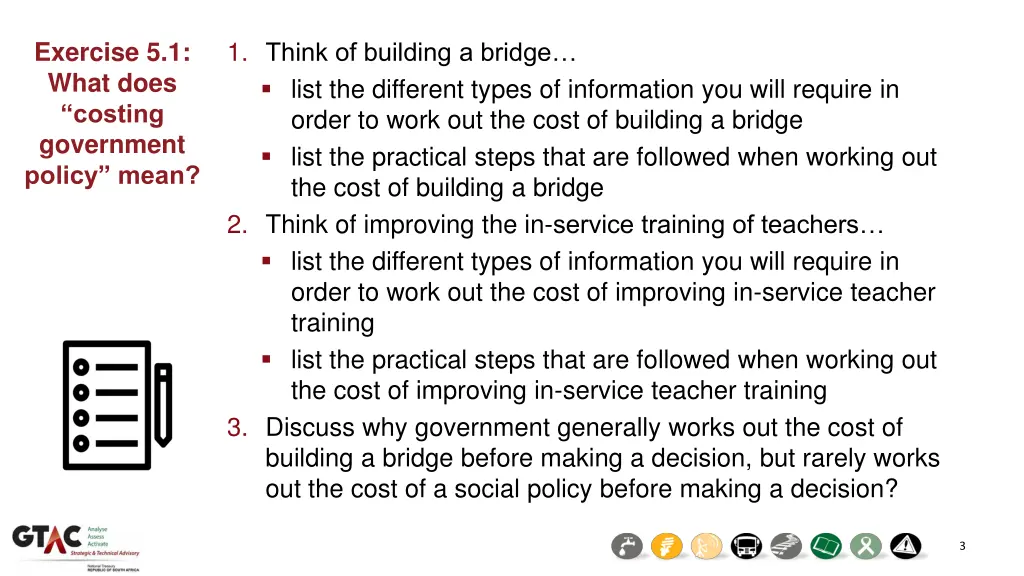 1 think of building a bridge list the different