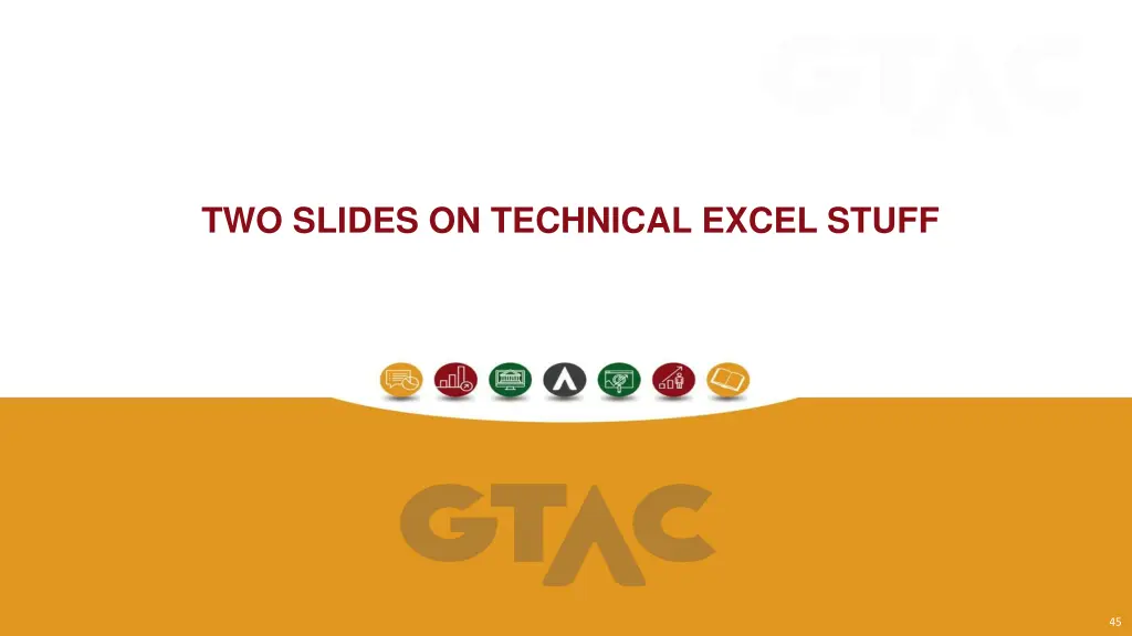 two slides on technical excel stuff