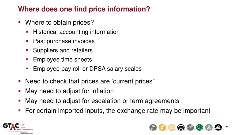 where does one find price information