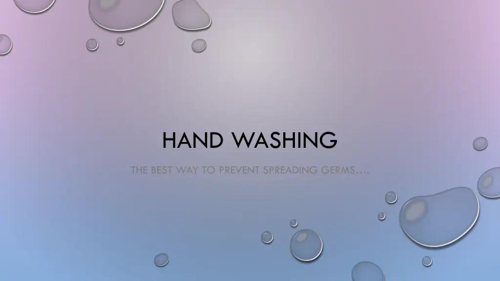 hand washing
