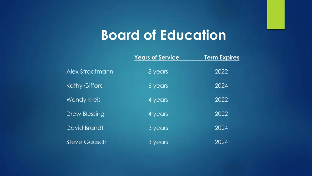 board of education