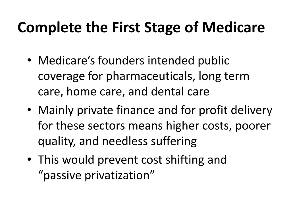 complete the first stage of medicare