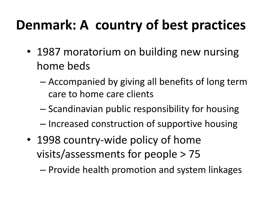 denmark a country of best practices