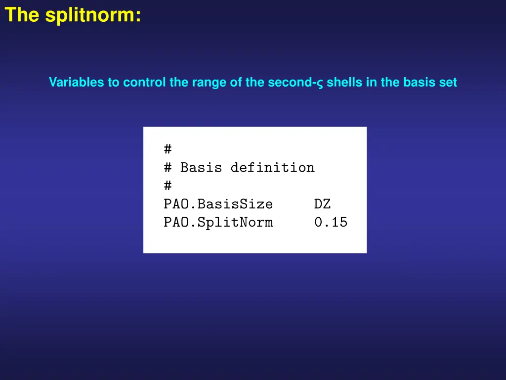 the splitnorm