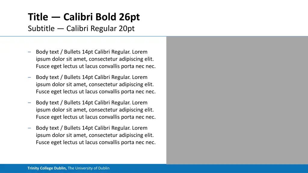 title calibri bold 26pt subtitle calibri regular 2