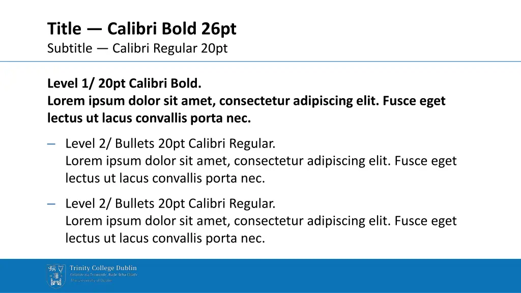 title calibri bold 26pt subtitle calibri regular 4