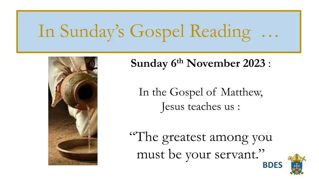 in sunday s gospel reading