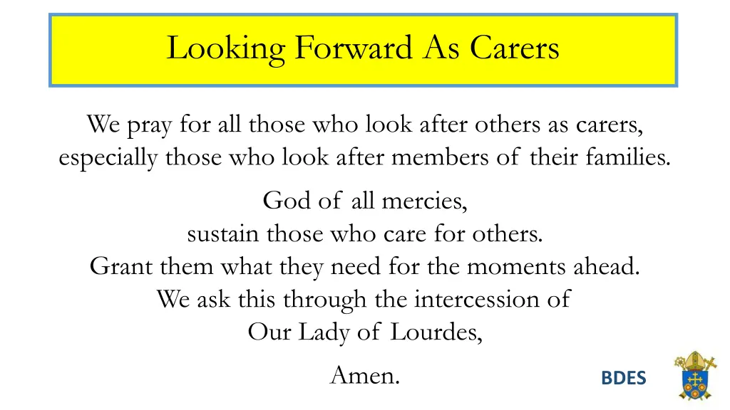 looking forward as carers