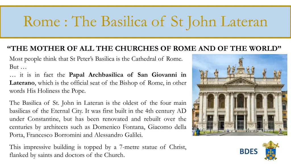 rome the basilica of st john lateran