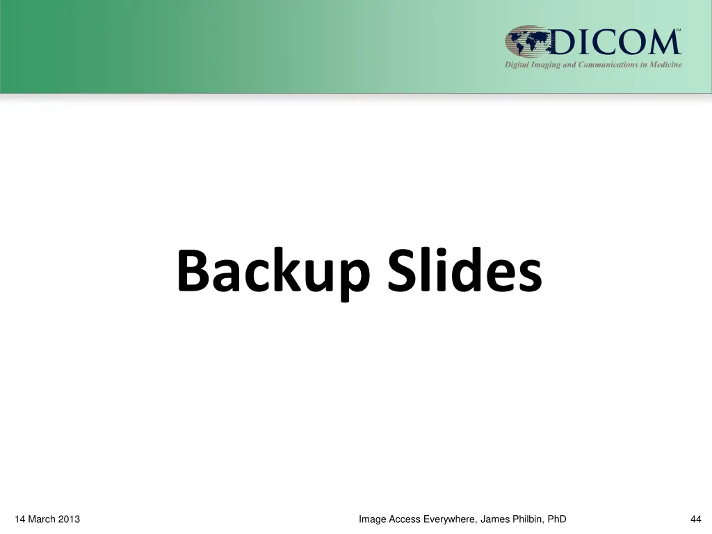 backup slides