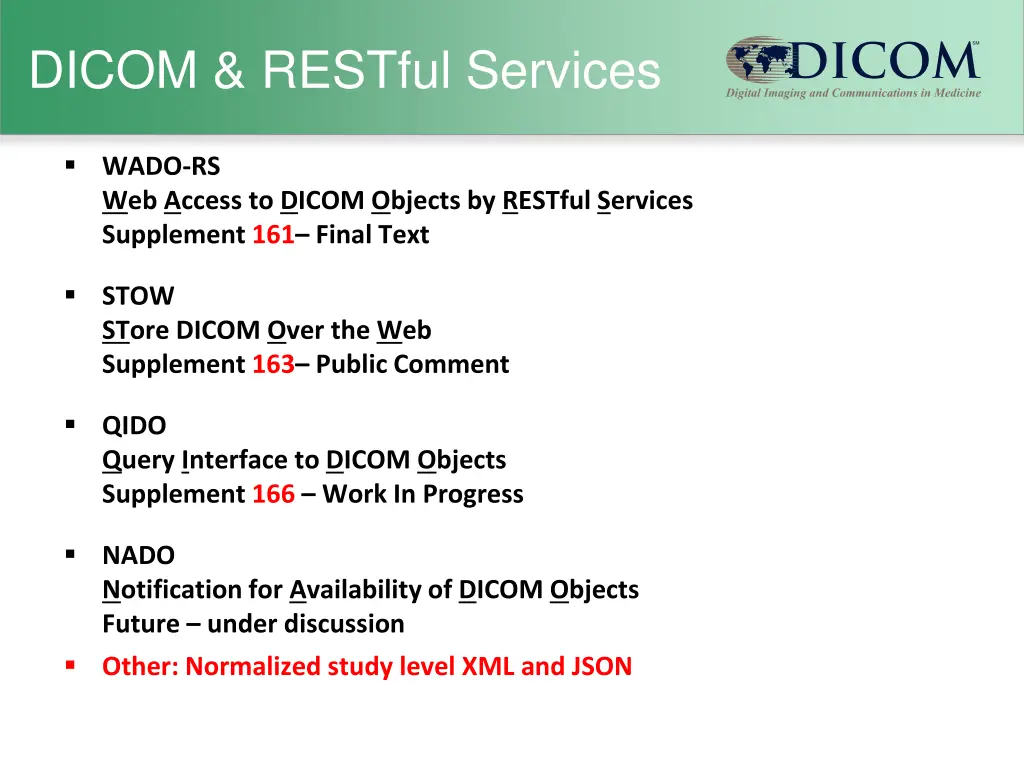 dicom restful services