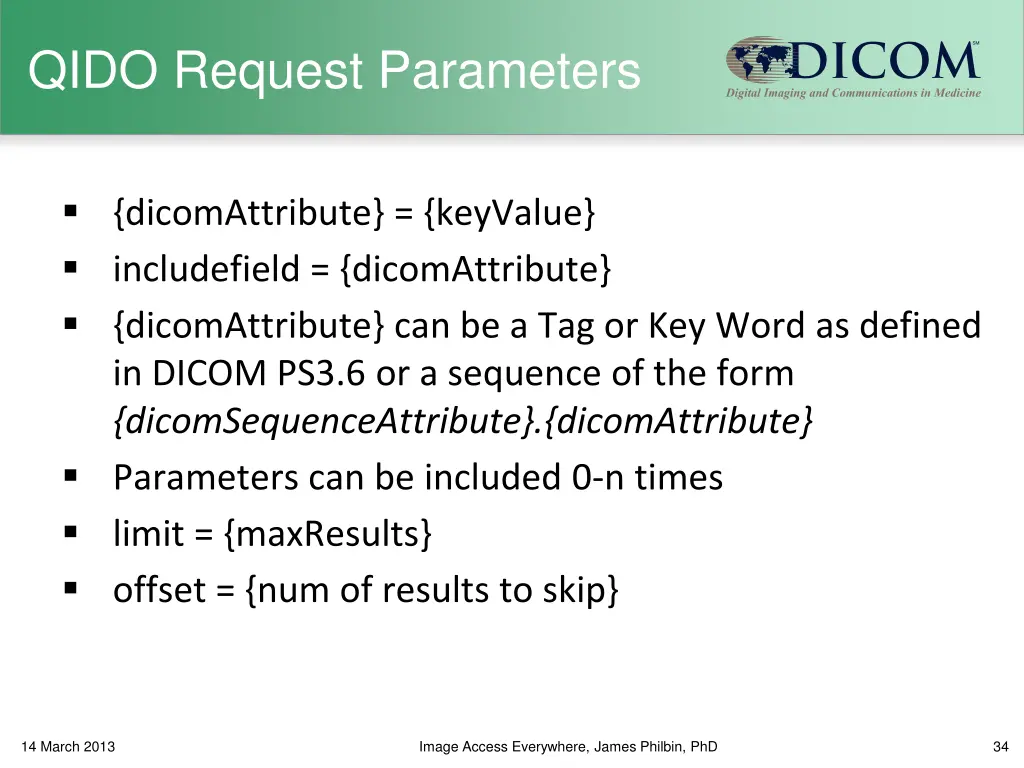 qido request parameters