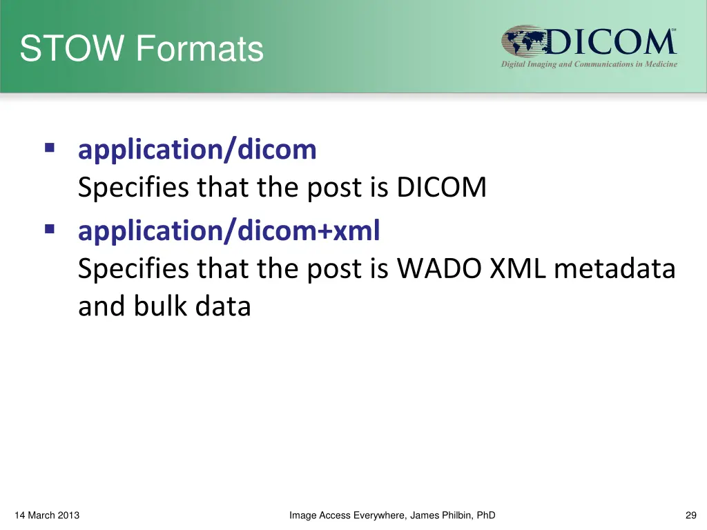 stow formats