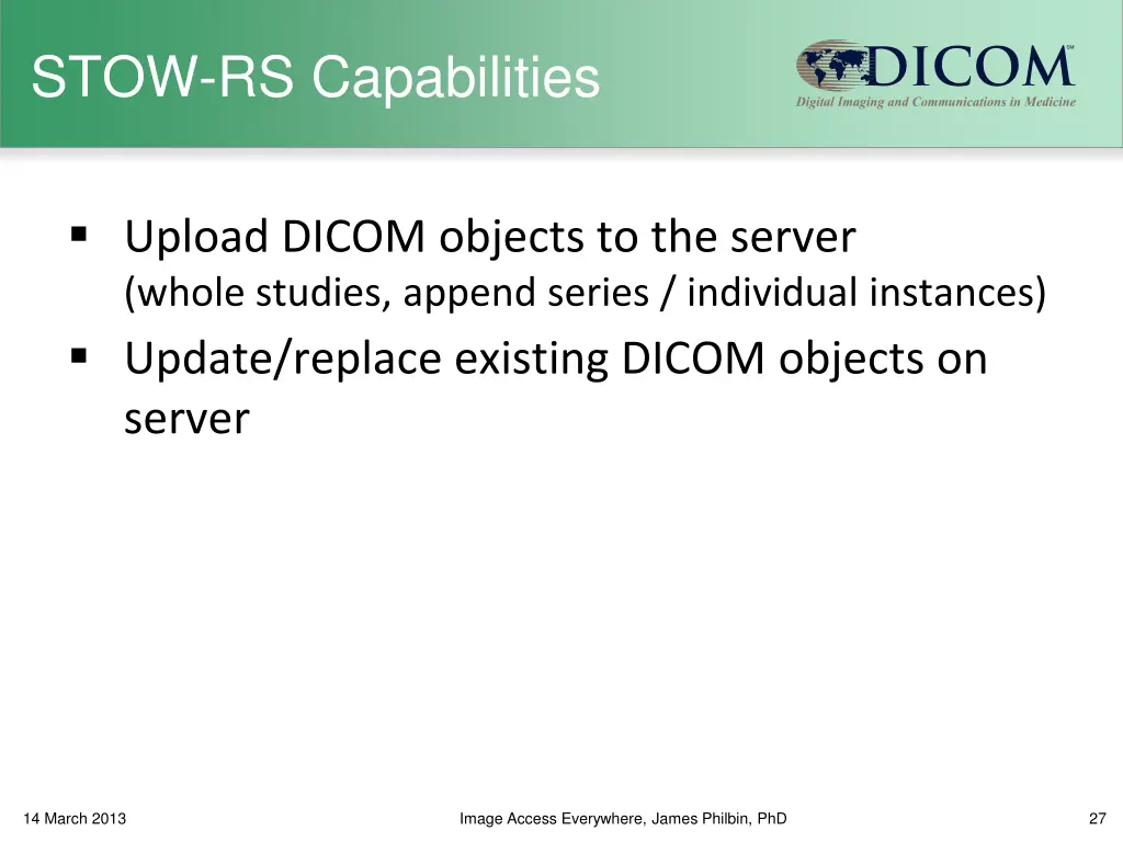 stow rs capabilities
