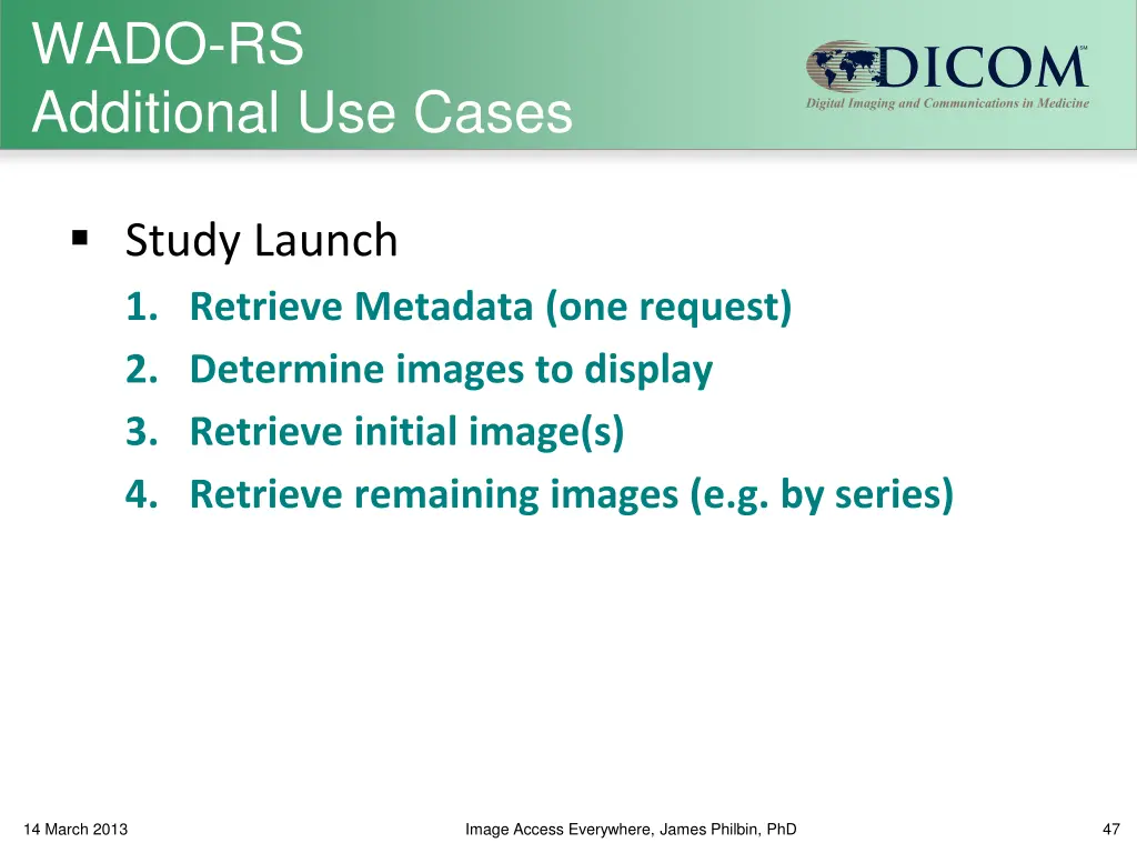 wado rs additional use cases