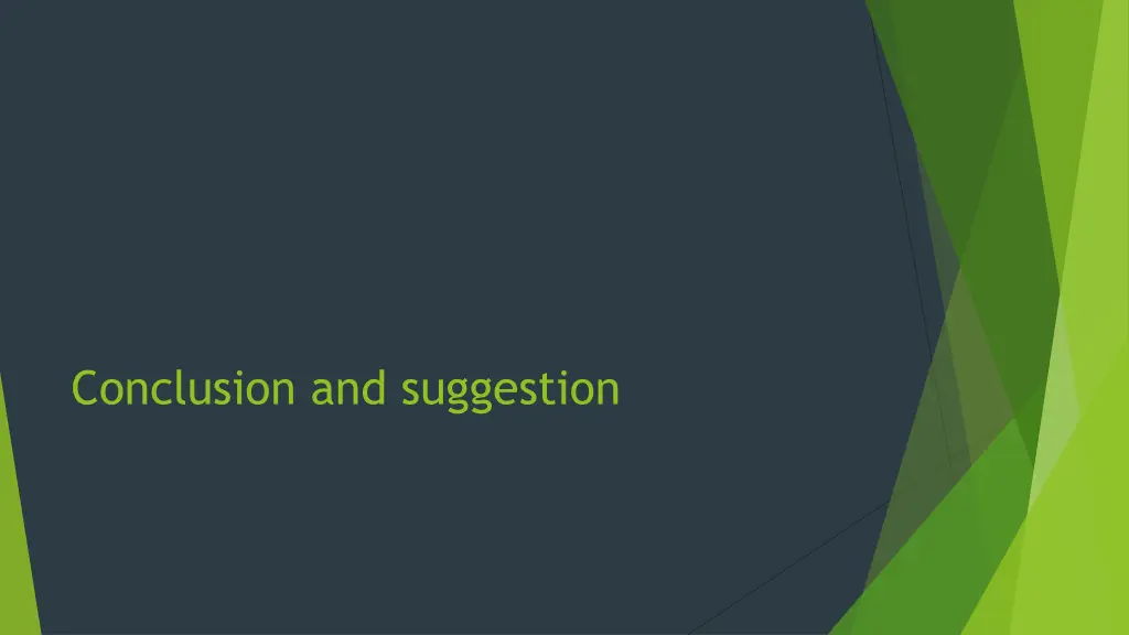 conclusion and suggestion