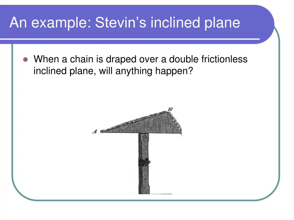 an example stevin s inclined plane