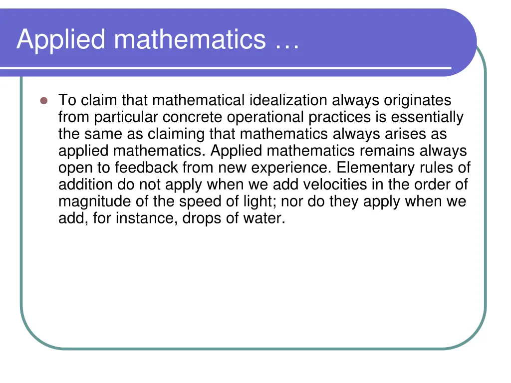applied mathematics