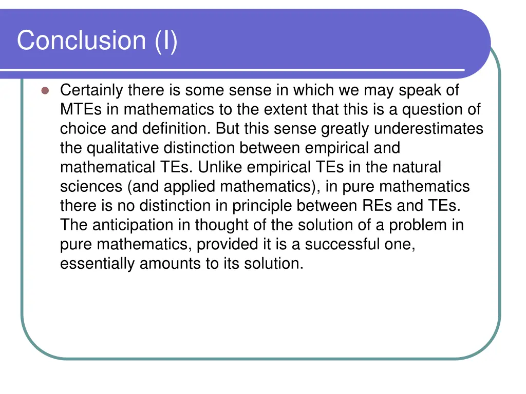 conclusion i