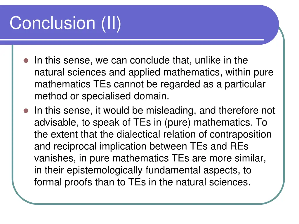 conclusion ii