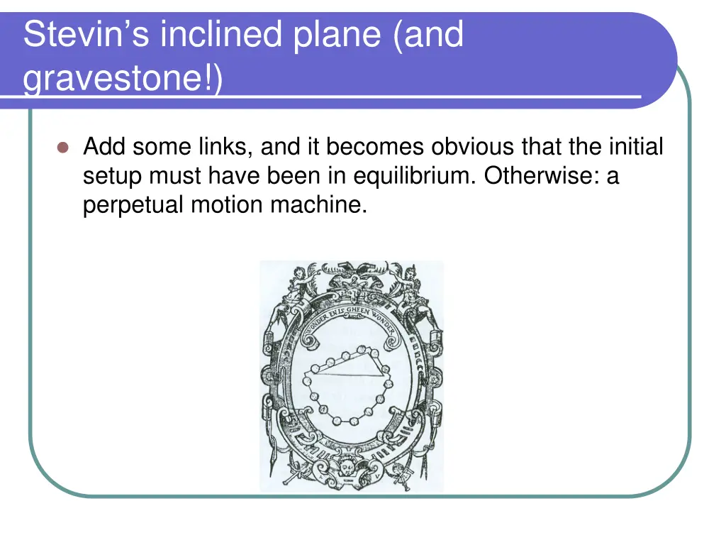 stevin s inclined plane and gravestone