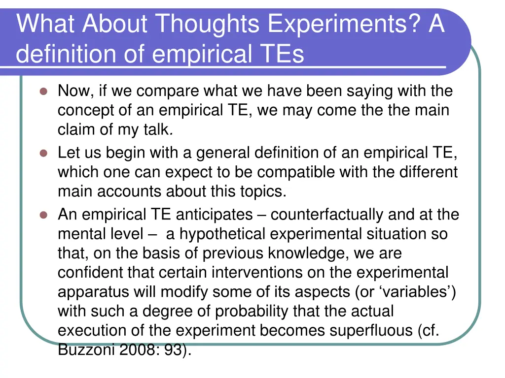 what about thoughts experiments a definition