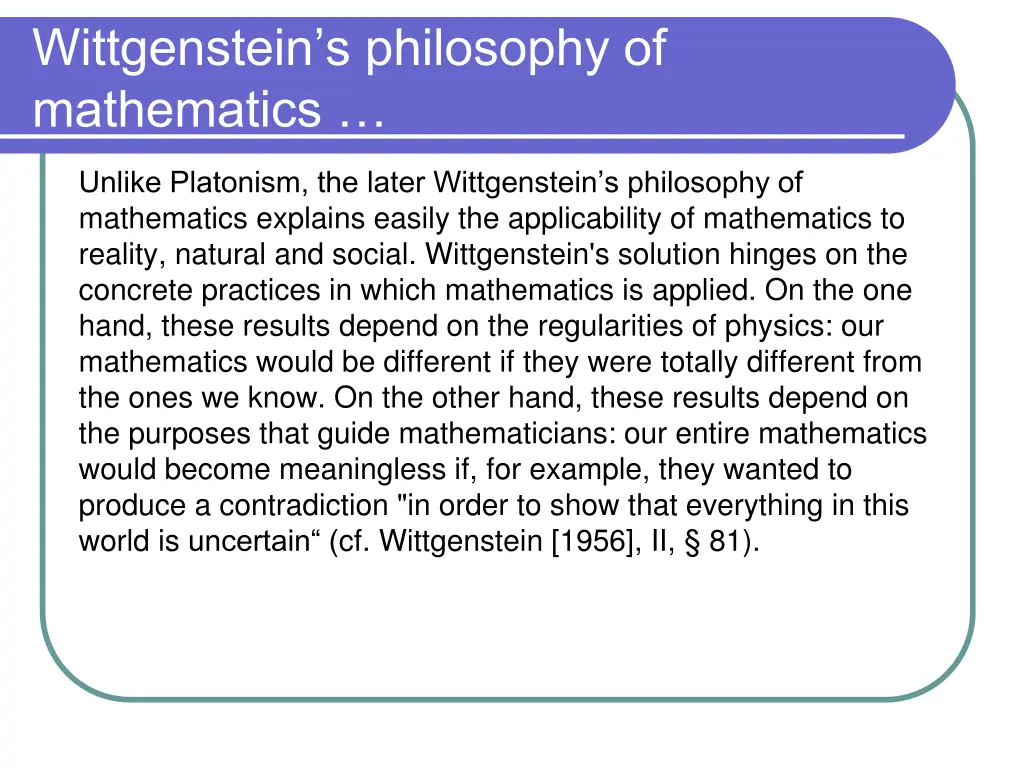 wittgenstein s philosophy of mathematics