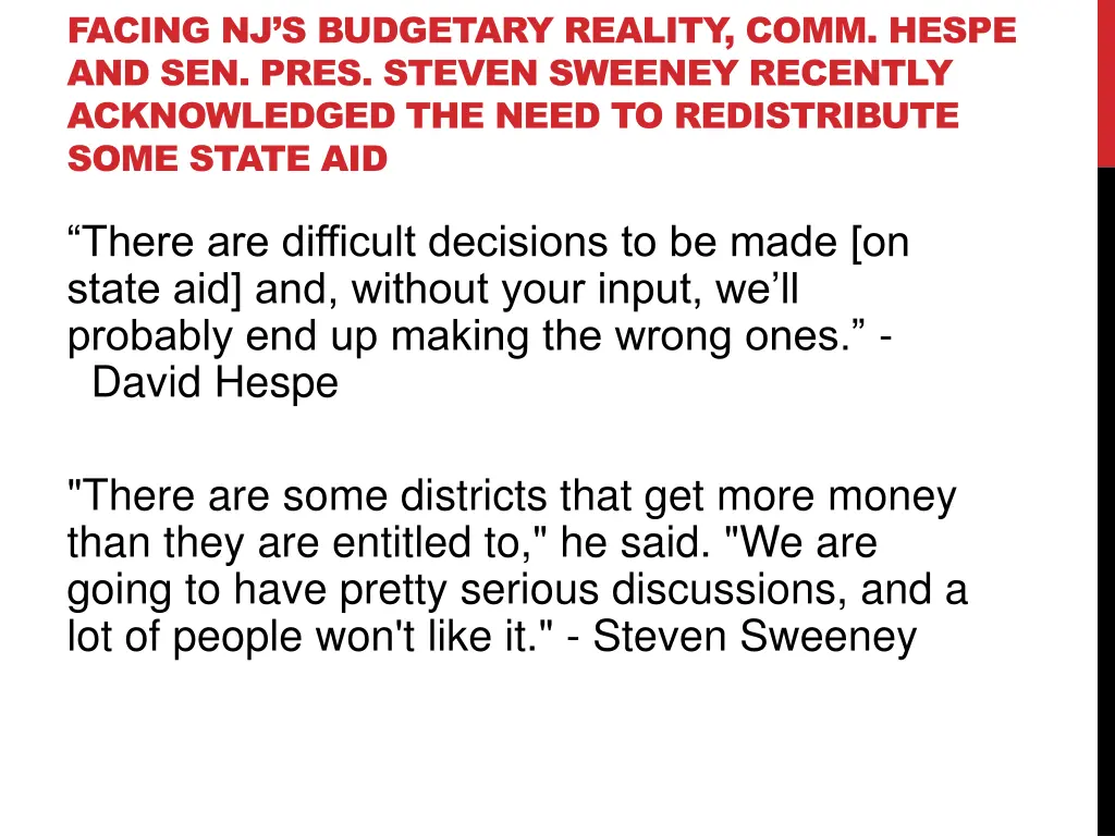 facing nj s budgetary reality comm hespe
