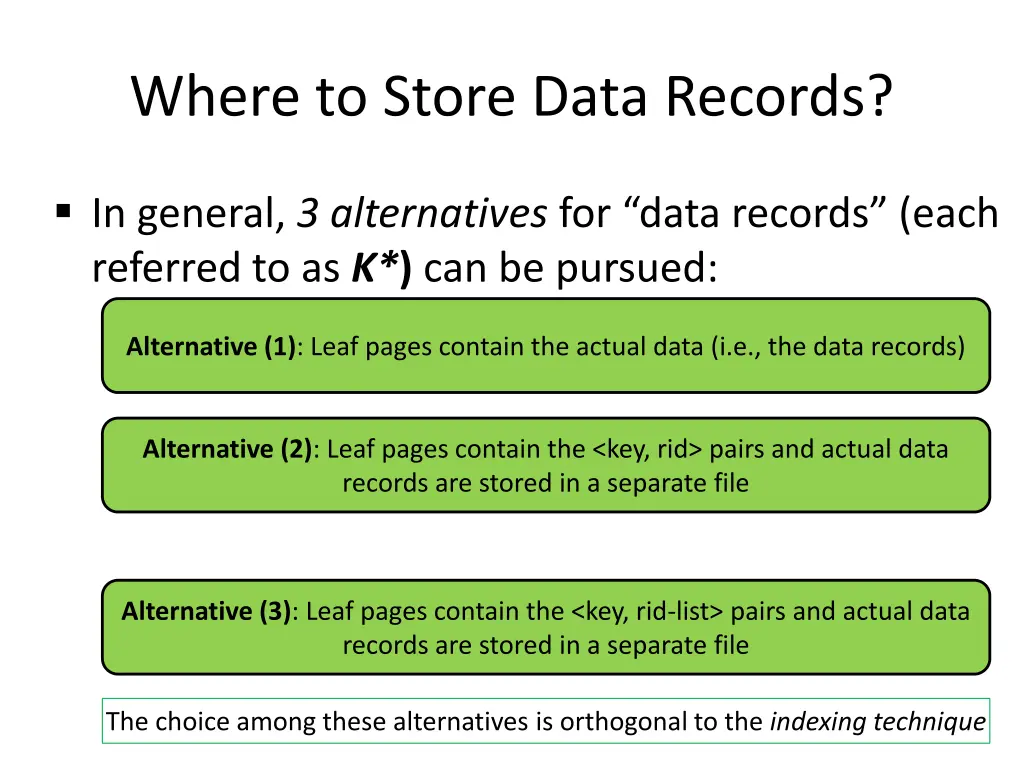 where to store data records 1