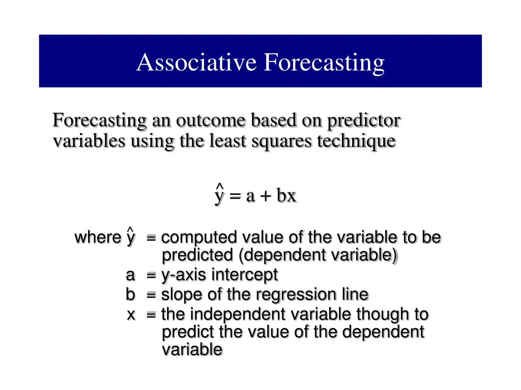 associative forecasting 1