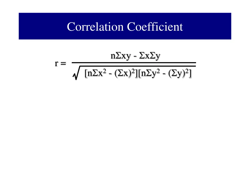 correlation coefficient