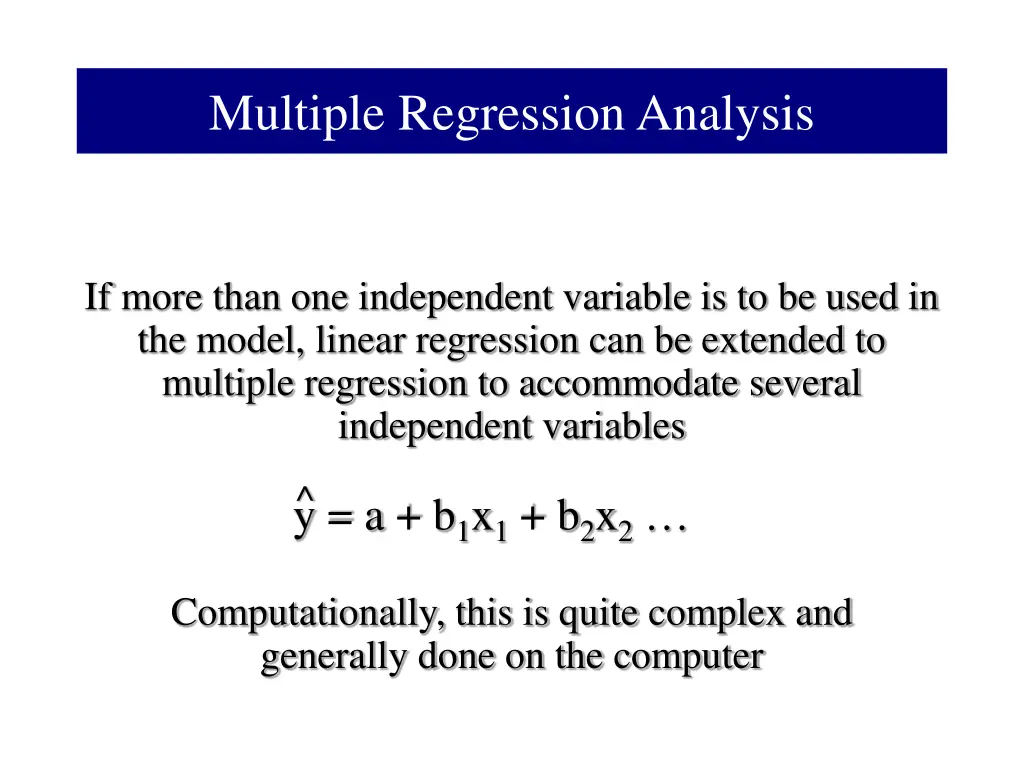 multiple regression analysis