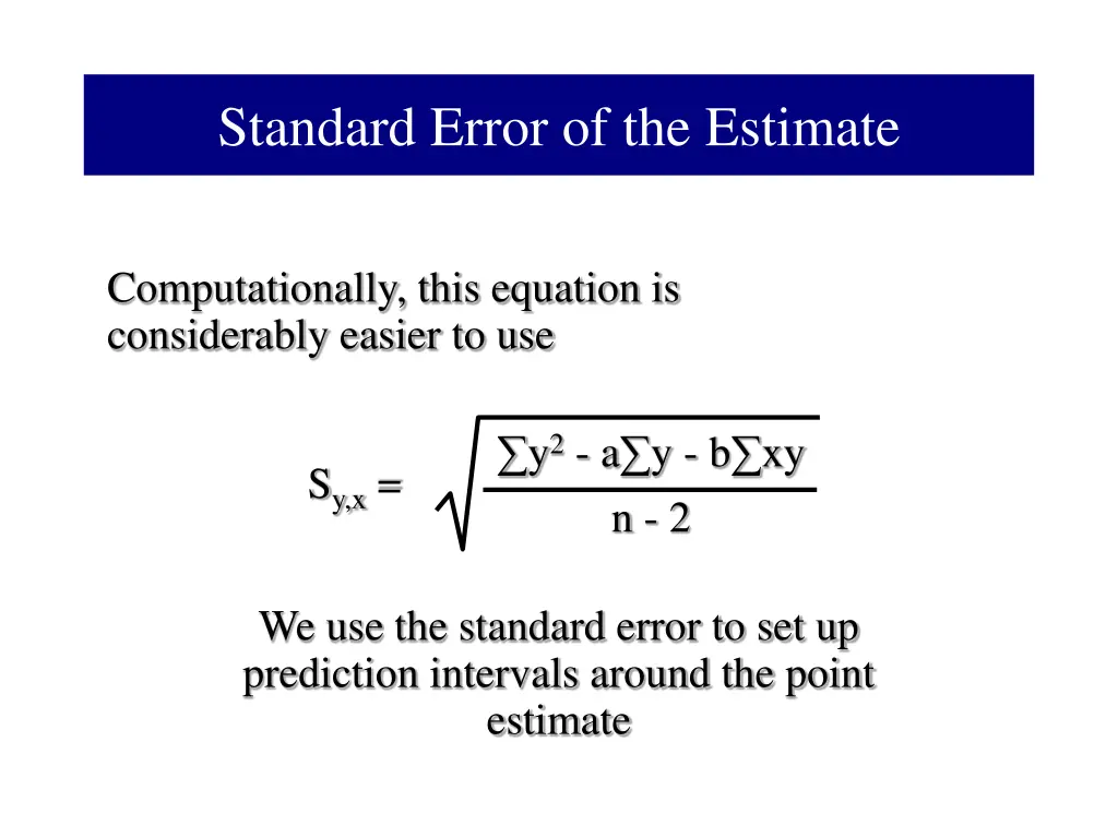 standard error of the estimate 2